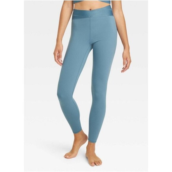JoyLab Women's High-Rise Wrap Waistband Leggings Blue Size XS - Picture 1 of 8
